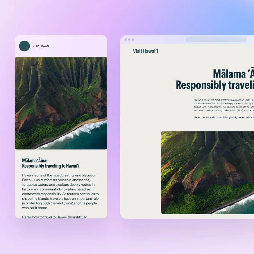 Personalized landing and offer pages